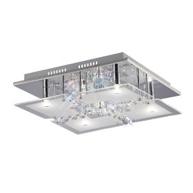 Chisora Crystal Ceiling Lights Diyas Ringed & Square Crystal Fittings Chisora Crystal Ceiling Lights Diyas Ringed & Square Crystal Fittings
